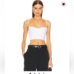 HELSA Sateen Bustier in white